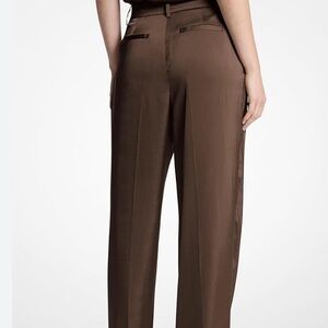 Michael Kors Wide-Leg Trousers in Chocolate Brown